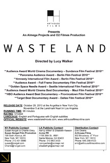 Download the WASTE LAND press notes PDF